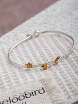 Meaningful Gold Vermeil and sterling silver Galaxy bracelet handmade by Leeloobird Jewlery bali