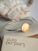 Meaningful Gold Vermeil and sterling silver "In-the-now" bracelet handmade by Leeloobird Jewlery bali