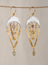 ENERGY EARRINGS- 22K Gold plated & Sterling Silver 925