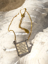 The meaningful and spiritual HO’OPONOPONO mantra necklace handmade by Leeloobird Jewelry in Bali