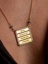 HO’OPONOPONO NECKLACE - 22K Gold plated & Sterling Silver 925