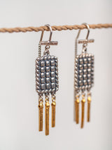 LUCKY BOX EARRINGS- 22K Gold plated & Sterling Silver 925