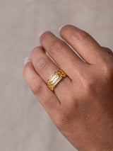 Merci RIng in Gold Vermeil handmade by LeeLooBird Jewelry Bali