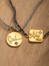 The meaningful and spiritual "Oui" braided bracelet handmade by Leeloobird Jewelry in Bali