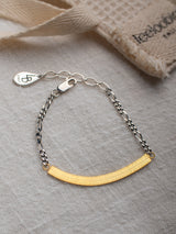 Meaningful Gold Vermeil and sterling silver "Kunda" bracelet handmade by Leeloobird Jewlery bali