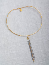Gold vermeil necklace with a pendant handmade by Leeloobird Jwelry in Bali