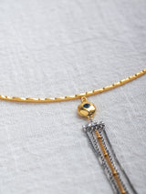 Gold vermeil necklace with a pendant handmade by Leeloobird Jwelry in Bali