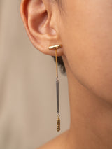 FLOW EARRINGS- 22K Gold plated & Sterling Silver 925