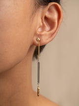 FLOW EARRINGS- 22K Gold plated & Sterling Silver 925
