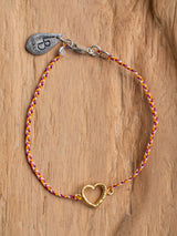 The meaningful and spiritual "HEART" braided bracelet handmade by Leeloobird Jewelry in Bali