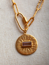 The meaningful and spiritual "Sunshine" necklace handmade by Leeloobird Jewelry in Bali