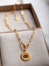 The meaningful and spiritual "Sunshine" necklace handmade by Leeloobird Jewelry in Bali