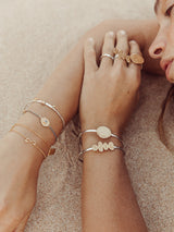 Meaningful Gold Vermeil and sterling silver Galaxy bracelet handmade by Leeloobird Jewlery bali