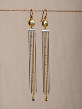 COMET EARRINGS- 22K Gold plated & Sterling Silver 925