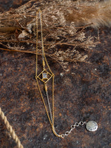 Meaningful Gold Vermeil and sterling silver Gratefulness bracelet handmade by Leeloobird Jewlery bali