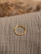 CHAIN MESH RING - 22K Gold plated & Sterling Silver 925