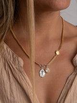 Elegant spiritual necklace for women, handcrafted in Bali with natural textures.