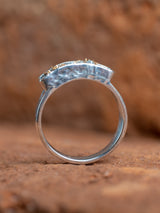 Rough diamonds gemstones ring by LeeLooBird jewelry Bali