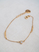 Meaningful and spiritual Gold Vermeil and sterling silver "Maybe" bracelet handmade by Leeloobird Jewlery bali