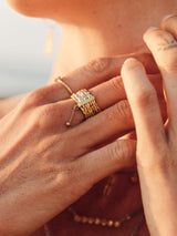 Meaningful spiritual "Mimi" RIng by LeeLooBird jewelry Bali