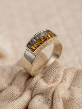 Rough diamonds gemstones ring by LeeLooBird jewelry Bali