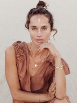 FEATHER NECKLACE - 22K Gold plated & Sterling Silver 925