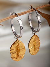 FEATHER EARRINGS - 22K Gold plated & Sterling Silver 925