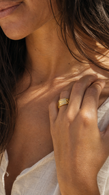 MERCI RING - 22K Gold plated & Sterling Silver 925