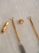 FLOW EARRINGS- 22K Gold plated & Sterling Silver 925