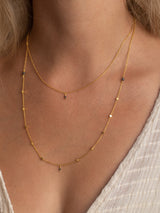 Gold and meaningful Favorite necklace by Leeloobird Jewelry in Bali.