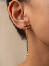 FLOW EARRINGS- 22K Gold plated & Sterling Silver 925