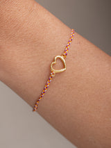 The meaningful and spiritual "HEART" braided bracelet handmade by Leeloobird Jewelry in Bali