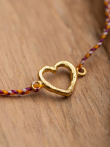 The meaningful and spiritual "HEART" braided bracelet handmade by Leeloobird Jewelry in Bali