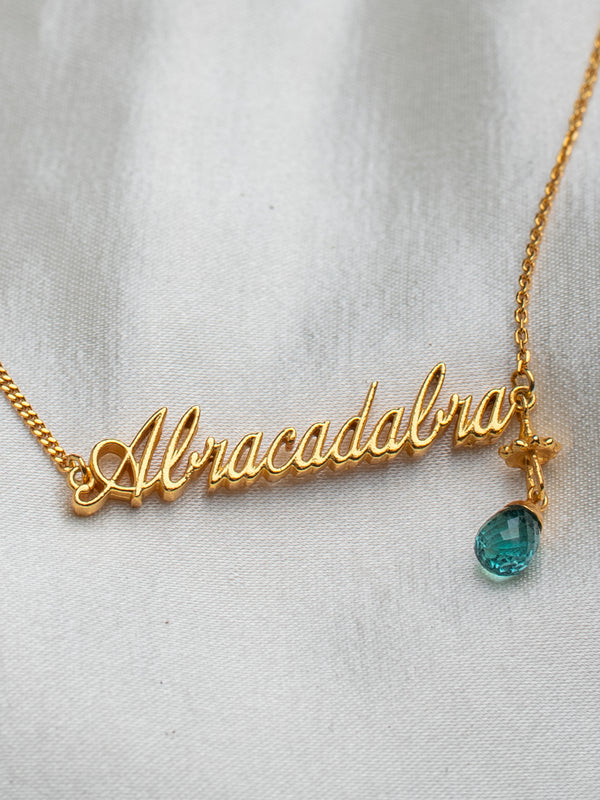 Abracadabra handmade necklace in Gold Vermeil by LeeLooBird Bali