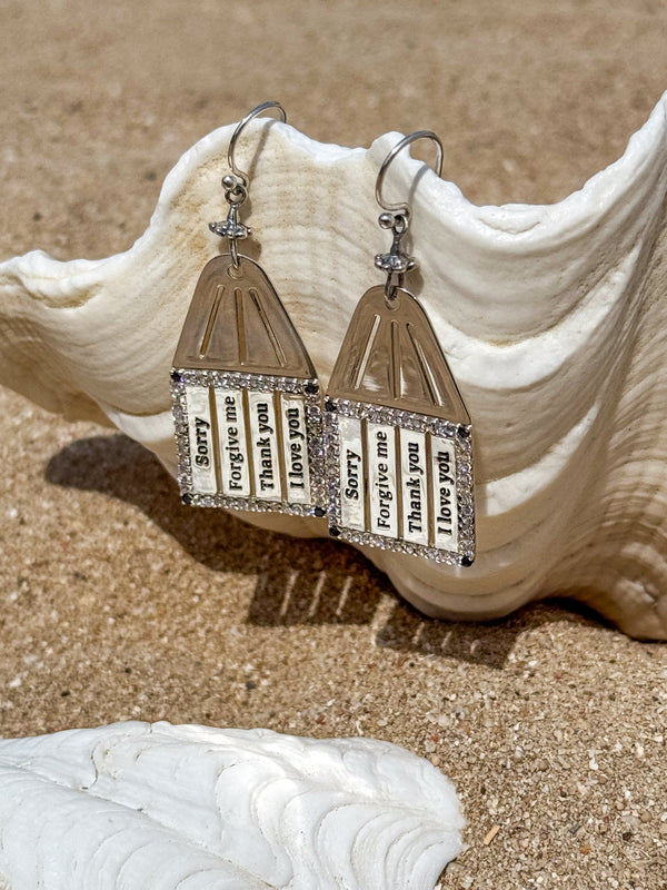 Ho'oponopono spiritual earrings in Sterling Silver 925 by LeeLooBird Bali