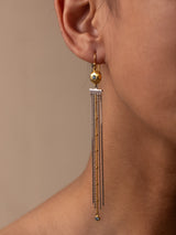 COMET EARRINGS- 22K Gold plated & Sterling Silver 925