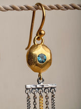 COMET EARRINGS- 22K Gold plated & Sterling Silver 925