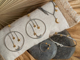 Meaningful Gold Vermeil and sterling silver Galaxy jewelry set handmade by Leeloobird bali
