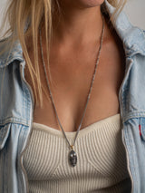 The meaningful and spiritual "selflove" necklace handmade by Leeloobird Jewelry in Bali