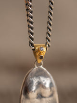 The meaningful and spiritual "Selflove" necklace handmade by Leeloobird Jewelry in Bali