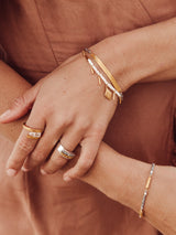 Meaningful Gold Vermeil and sterling silver "Kunda" bracelet handmade by Leeloobird Jewlery bali