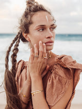 Rough diamonds gemstones ring by LeeLooBird jewelry Bali